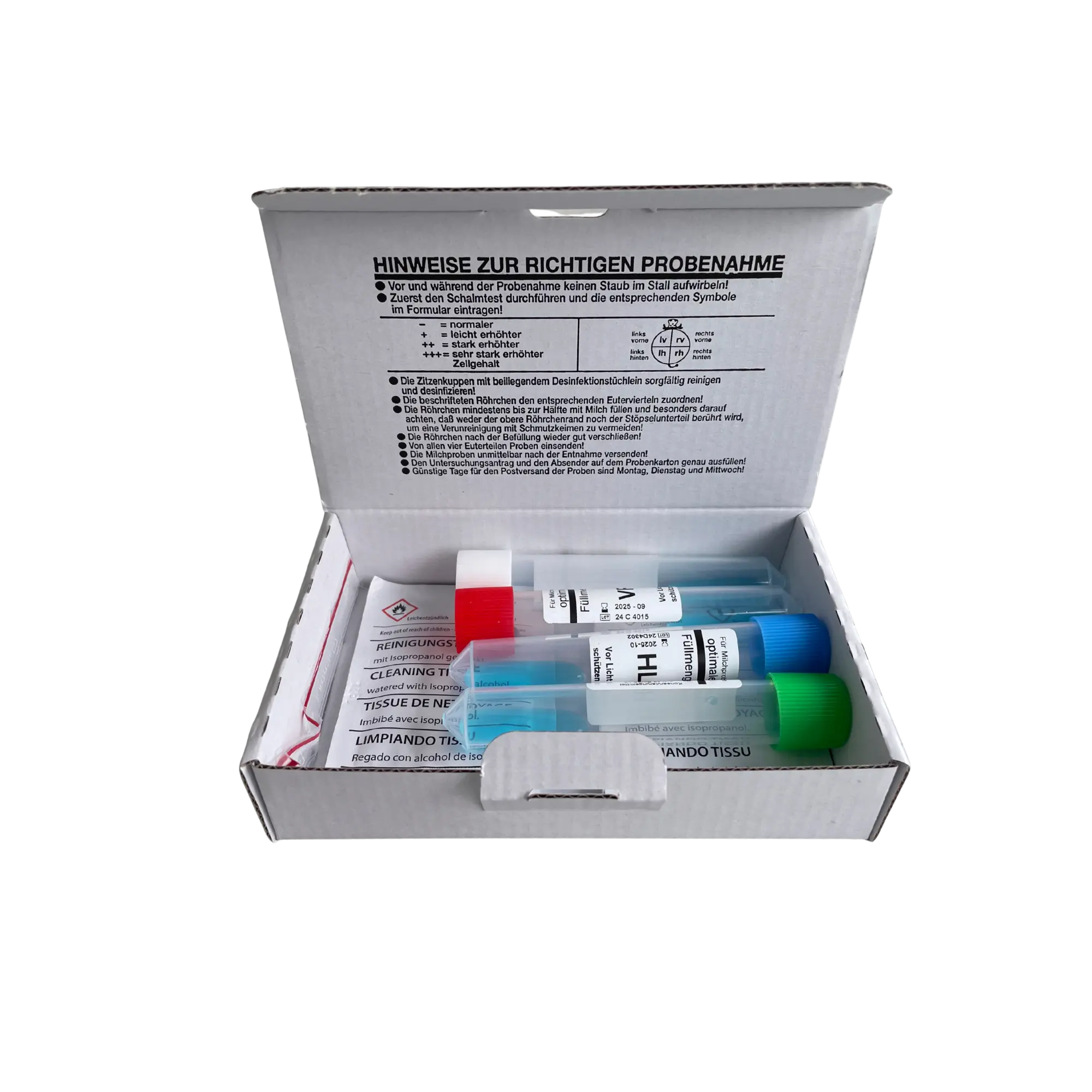 GLUETEC BU-TEST-KIT 4 (VIERTELGEMELKSPROBEUNTERSUCHUNG) GLUETEC BU-TEST-KIT 4 (VIERTELGEMELKSPROBEUNTERSUCHUNG)