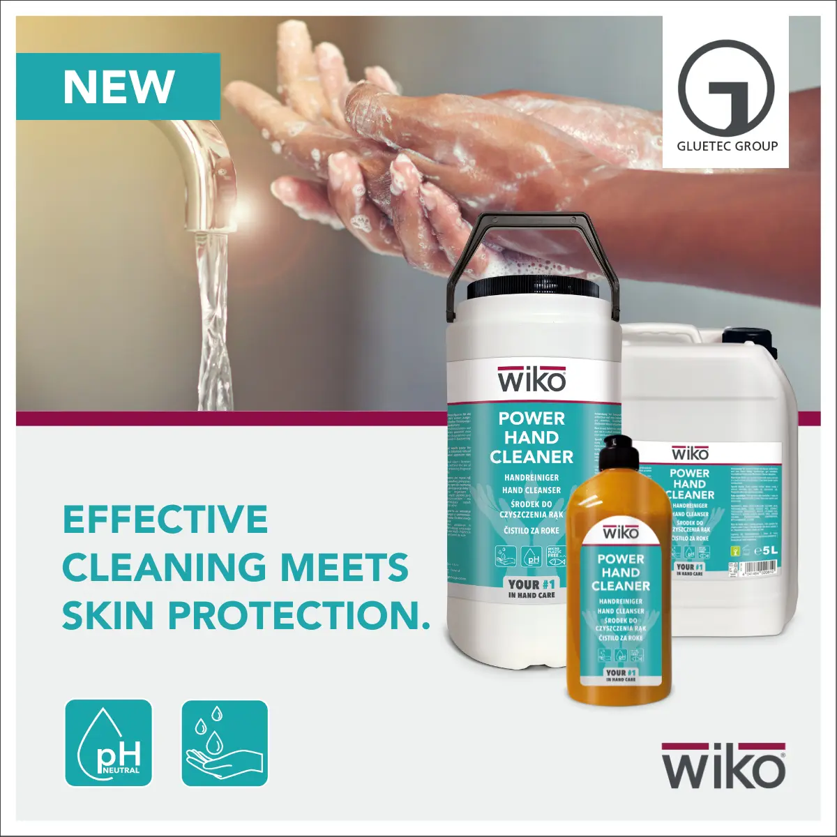 Prawdziwa czystość w połączeniu z ochroną skóry – nowy środek do mycia rąk WIKO® POWER HAND CLEANER